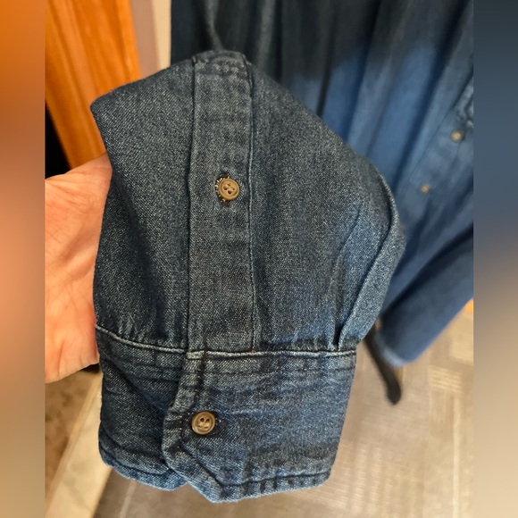 NWT retro Civilian Heritage traditional Irish Grandfather Shirt. M denim - Picture 9 of 16